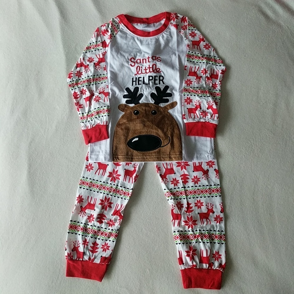 NWOT 5T Santa's Litttle Helper Holiday PJ Set